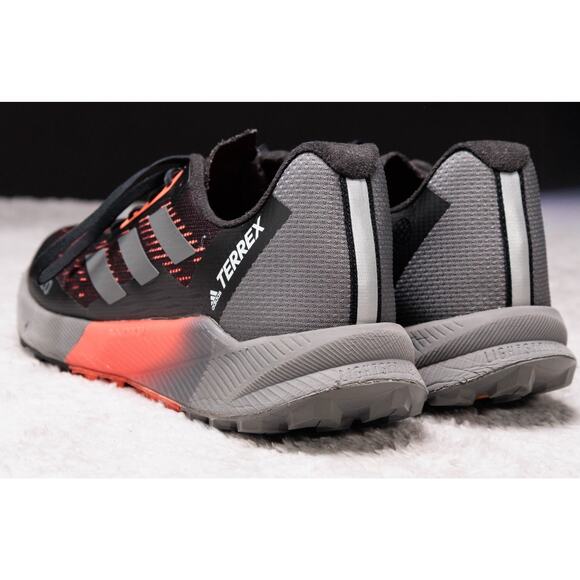 Adidas Terrex Agravic Flow 2 Trail Running Shoes Orange Black Mens Size 11 - Picture 8 of 16